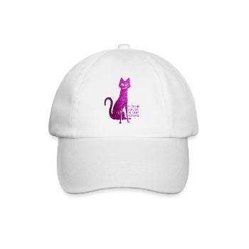 My cat is good actress - Baseball Cap - white/white - Front