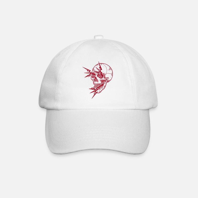 Skull flash red - Casquette classique - blanc/blanc