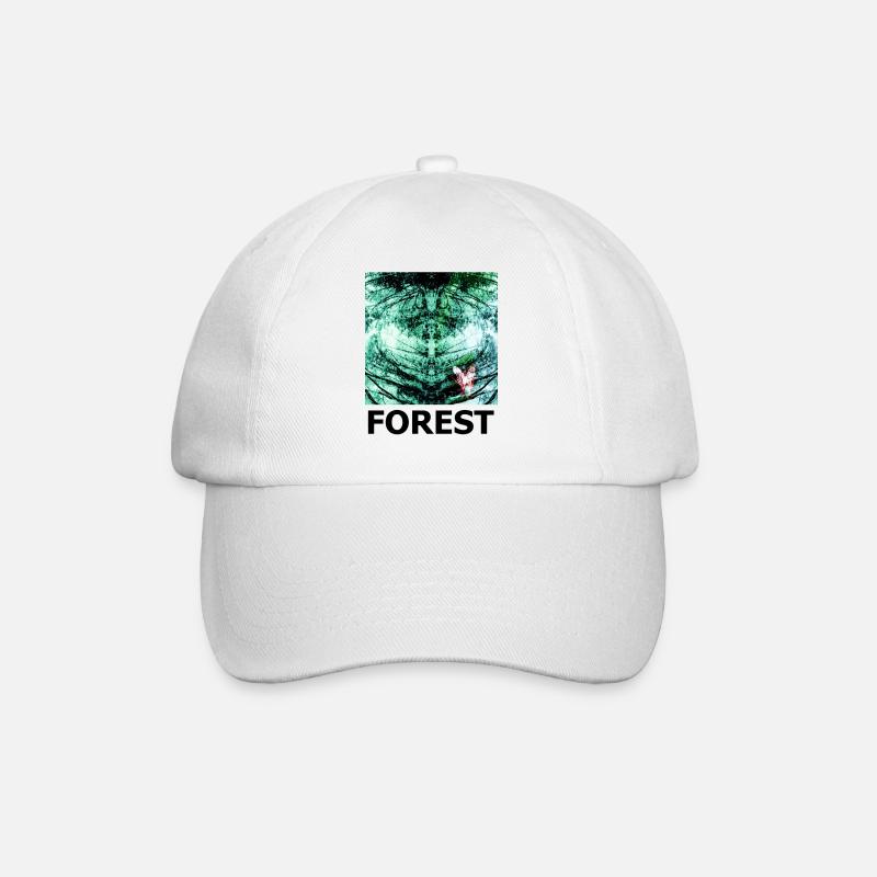 Wald Kaleidoskop FOREST - Baseballkappe - Weiß/Weiß