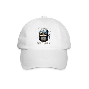 Nachteule - Baseballkappe - Weiß/Weiß - Vorne