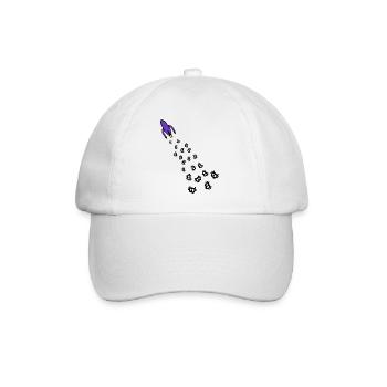 Mit Bitcoin ins All - Baseballkappe - Weiß/Weiß - Vorne