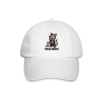 Opossum Design für Possum Fans und Opossum Fans - Baseballkappe - Weiß/Weiß - Vorne