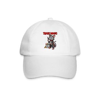 Opossum Design für Possum Fans und Opossum Fans - Baseballkappe - Weiß/Weiß - Vorne