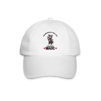 Opossum Design für Possum Fans und Opossum Fans - Baseballkappe - Weiß/Weiß - Vorne