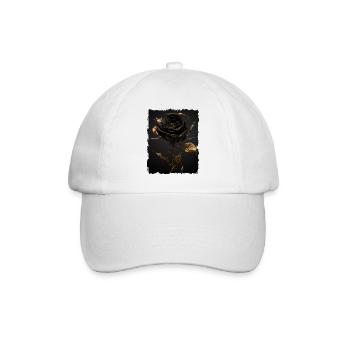 Schwarz Gold Rose - Baseballkappe - Weiß/Weiß - Vorne