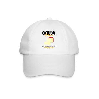 Gouda fumé design et Gouda gourmet - Casquette classique - blanc/blanc - Devant
