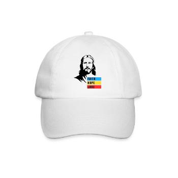 FAITH HOPE LOVE - Baseball Cap - white/white - Front