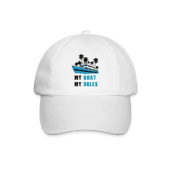 My boat my rules - Baseball Cap - white/white - Front