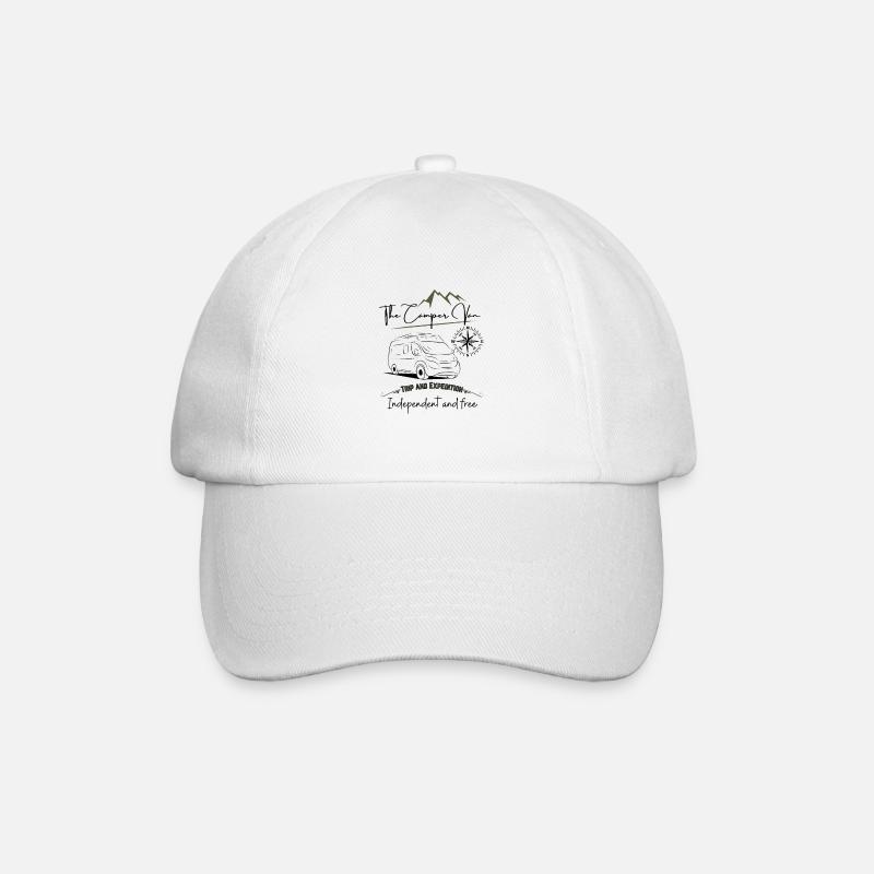Camper van motorhome saying + motif - Baseball Cap - white/white