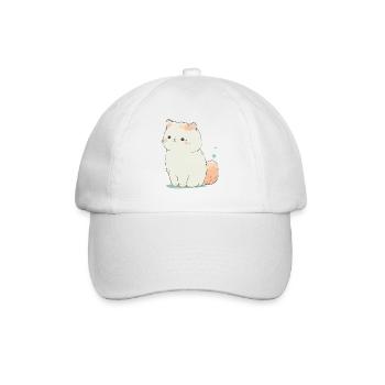 Cute pastel cat - Baseball Cap - white/white - Front