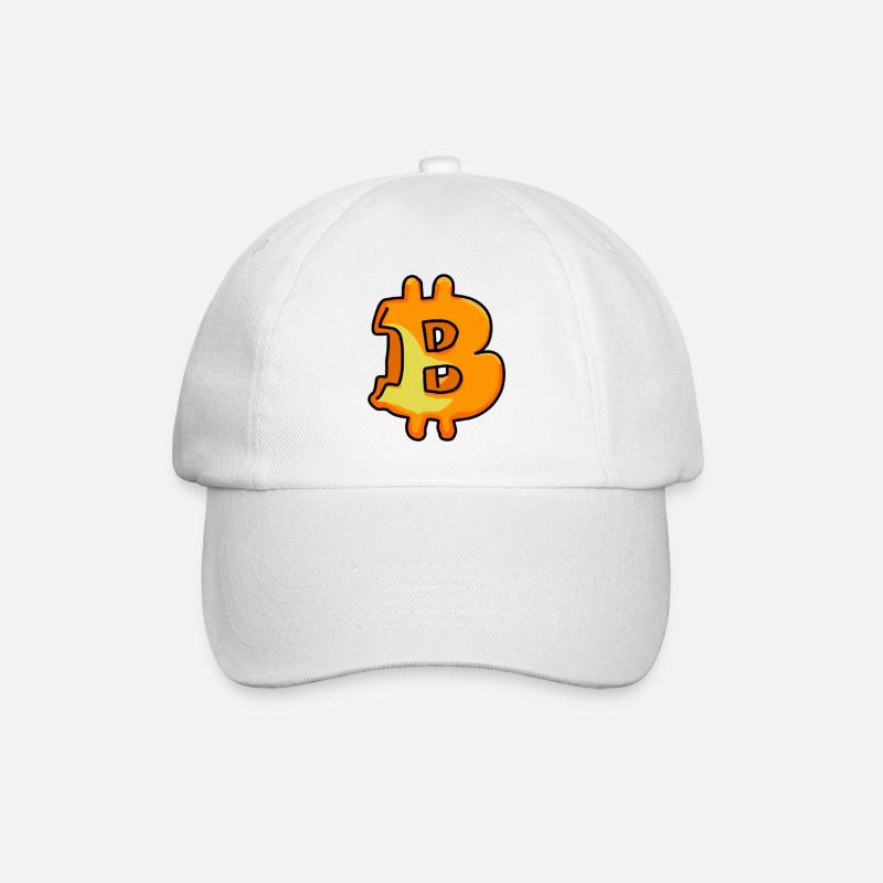 Bitcoin Symbol - Baseballkappe - Weiß/Weiß