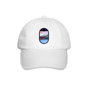 Travel Airplane Windows Landscape Nature - Baseball Cap - white/white - Front