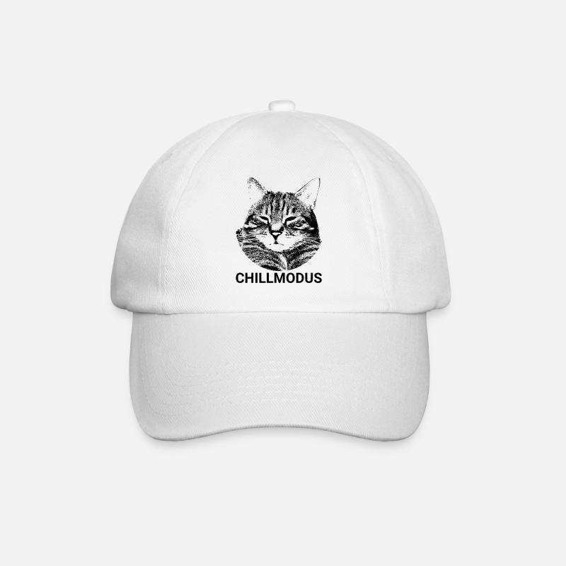 Purrfect Cat Chillmodus - Baseballkappe - Weiß/Weiß