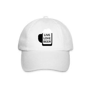 Bière Vin Whisky Schnaps Alcool - Casquette classique - blanc/blanc - Devant