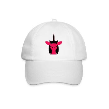 Das rote Einhorn - Baseballkappe - Weiß/Weiß - Vorne