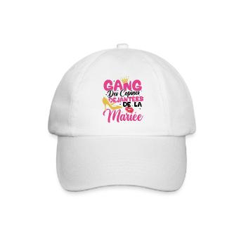 Gang des copines déjantées de la mariée - Casquette classique - blanc/blanc - Devant