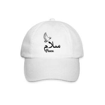 Arabischer Frieden mit Taubenfrieden - Baseballkappe - Weiß/Weiß - Vorne