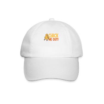 Funny Chick Me Out Word Game - Baseball Cap - white/white - Front