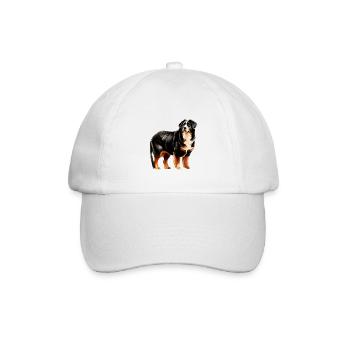 Chien de race Bouvier bernois - Casquette classique - blanc/blanc - Devant
