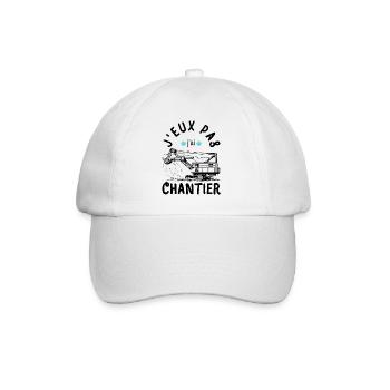J Peux Pas j ai chantier - Casquette classique - blanc/blanc - Devant