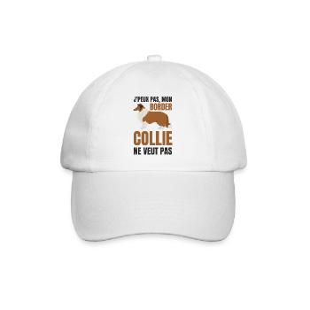 Border collie chien doux - Casquette classique - blanc/blanc - Devant