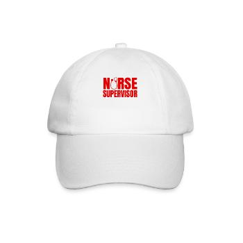 Tolles Pflegedienstleitung Design - Baseballkappe - Weiß/Weiß - Vorne