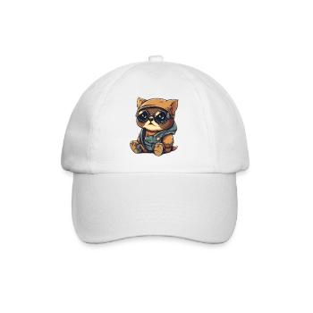Chat Cool - Casquette classique - blanc/blanc - Devant