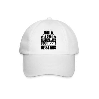 bogosse de 84 ans / humour anniversaire 84 ans - Casquette classique - blanc/blanc - Devant