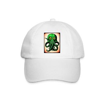 Octopus #001 - Baseballkappe - Weiß/Weiß - Vorne