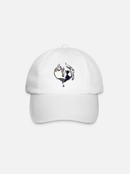Cat Ball - Baseball Cap - white/white