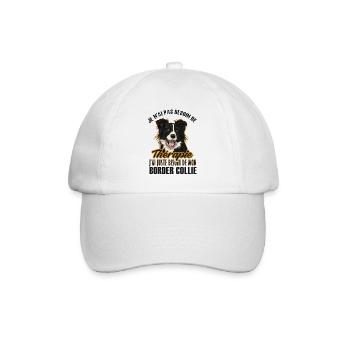 Pas besoin de thérapie juste mon border collie 2 - Casquette classique - blanc/blanc - Devant