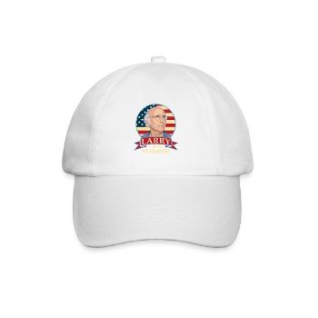 Larry For President - Baseballkappe - Weiß/Weiß - Vorne