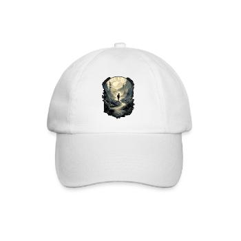 Wilderness Explorer, Man silhouette on forest - Casquette classique - blanc/blanc - Devant
