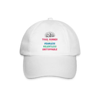 Coureur de trail - Intrépide. Implacable. Imparable. - Casquette classique - blanc/blanc - Devant