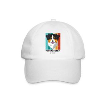 Australian Shepherd - Baseball Cap - white/white - Front