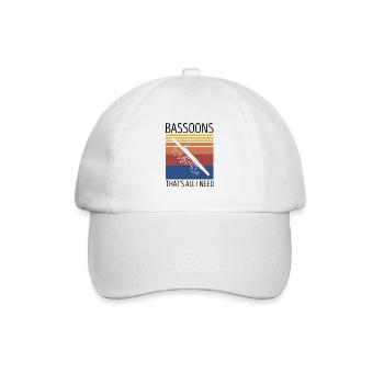 Basson Orchesta design pour bassonistes - Casquette classique - blanc/blanc - Devant