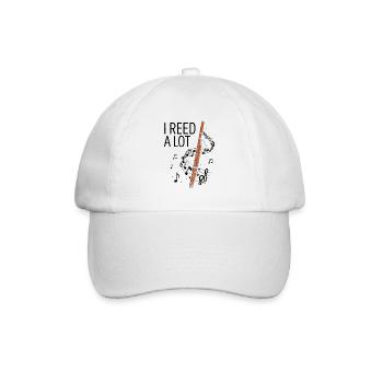 Bassoon Wind Instrument Design for Bassoonist - Baseball Cap - white/white - Front