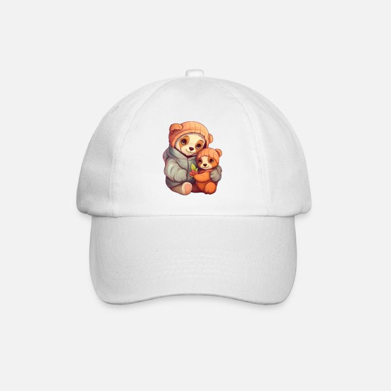 Maman et bébé ours - Casquette classique - blanc/blanc