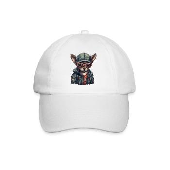 Chihuahua in streetwear cool Mexican dog - Baseball Cap - white/white - Front