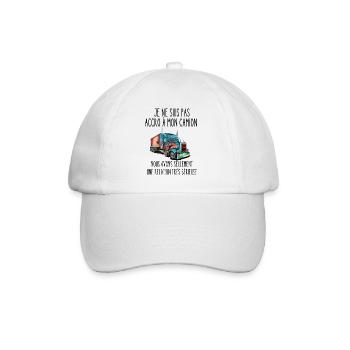 accro à mon camion - Casquette classique - blanc/blanc - Devant