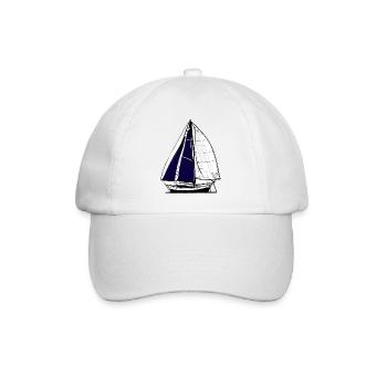 Sailing Sailboat Sailing Sailing Sailing Ship - Baseball Cap - white/white - Front