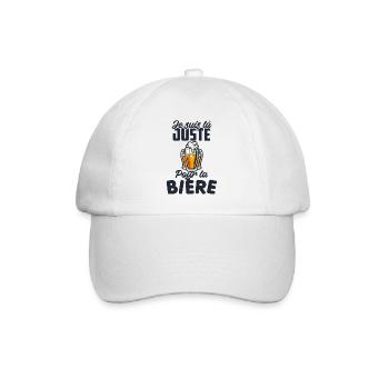 Je suis là juste pour la bière picoler 1 - Casquette classique - blanc/blanc - Devant