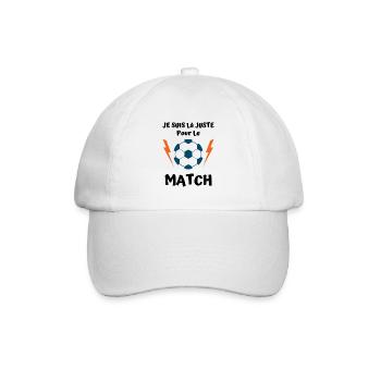 je suis là juste pour le match de foot 1 - Casquette classique - blanc/blanc - Devant
