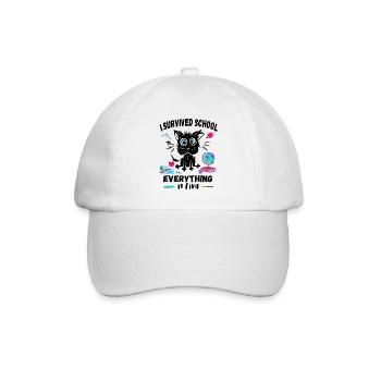 Last day of school, I survived School - Baseball Cap - white/white - Front