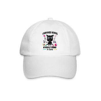 Last day of school, I survived School - Baseball Cap - white/white - Front