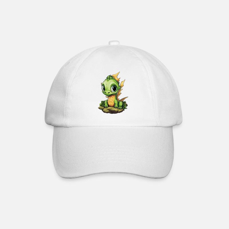 Cute Baby Dragon - Baseballkappe - Weiß/Weiß