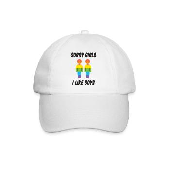 Sorry Girls I Like Boys - Baseball Cap - white/white - Front