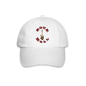 Rock n Roll - Baseballkappe - Weiß/Weiß - Vorne