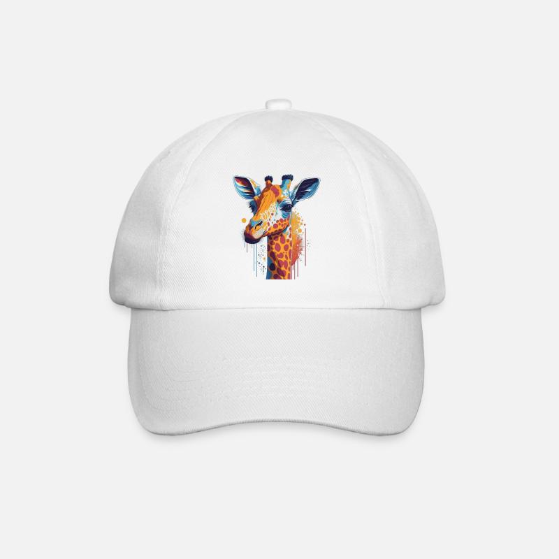 Giraffe - Baseballkappe - Weiß/Weiß