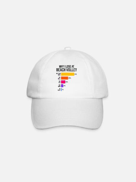 Why I Lose at Beach Volley Pallavolo Divertente - Cappello con visiera - bianco/bianco